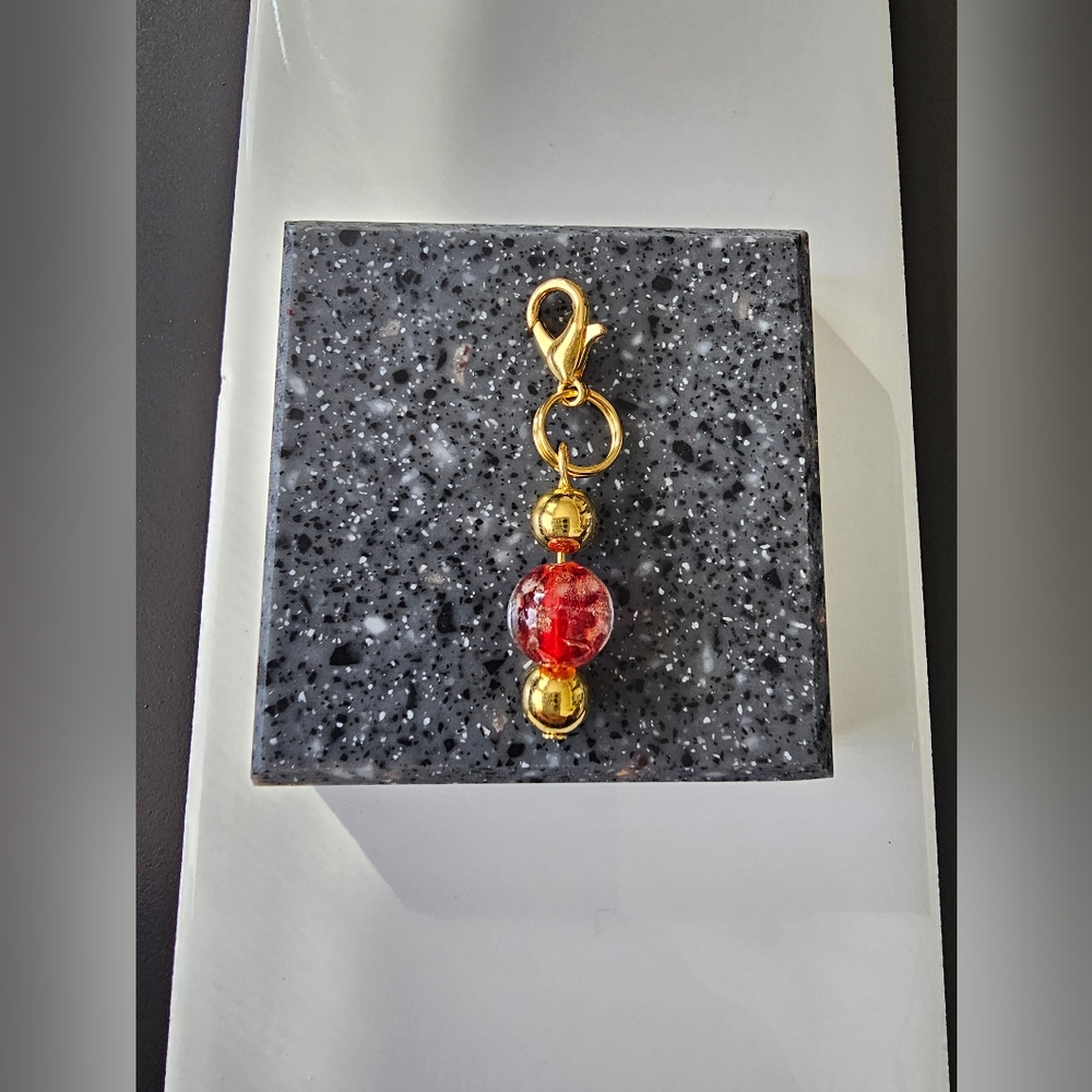 Bohemian Trinkets Red Glow Jounal Charm
